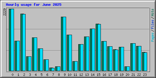 Hourly usage for June 2025