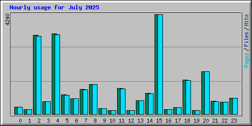 Hourly usage for July 2025